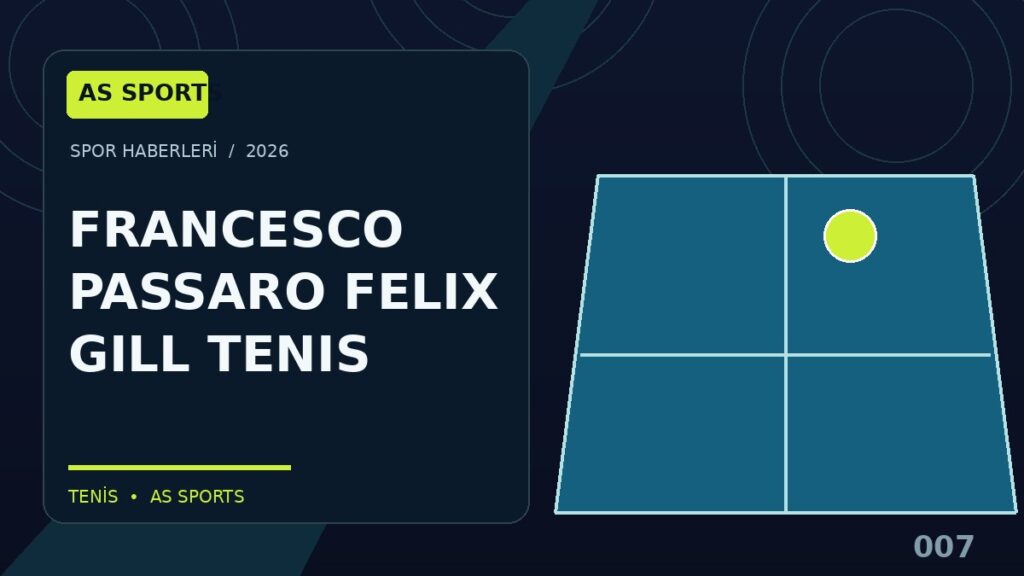 Francesco Passaro – Felix Gill: ABD Açık Eleme Maçı 2026 — illustrative sports artwork